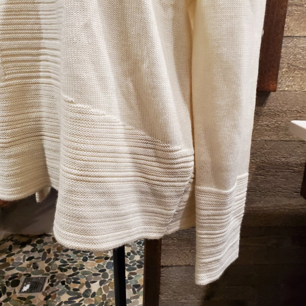 Calvin Klein Cowl Neck Sweater Large Cream Turtleneck NWOT - Picture 3 of 8